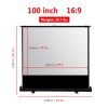 Aimery Projector Screen,Floor-Standing 4:3/16:9/16:10 4K HD Mobile Portable Projection ScreenFreestanding Portable Foldable Projection Screen (Size : 100 inch 16: 9) view 3
