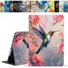 BWOOLL Case for Samsung Galaxy Tab A8 10.5 Inch 2022 Model (SM-X200/X205/X207), Slim Lightweight PU Leather Stand Cover with Auto Wake/Sleep, Hummingbird Flowers view 1