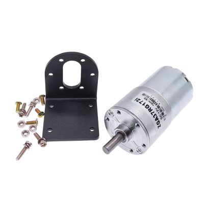 DC motor GA37RG with motor holder high electric gear motor 12V 24V mounting bracket (Size : 10rpm, Color : 24V)