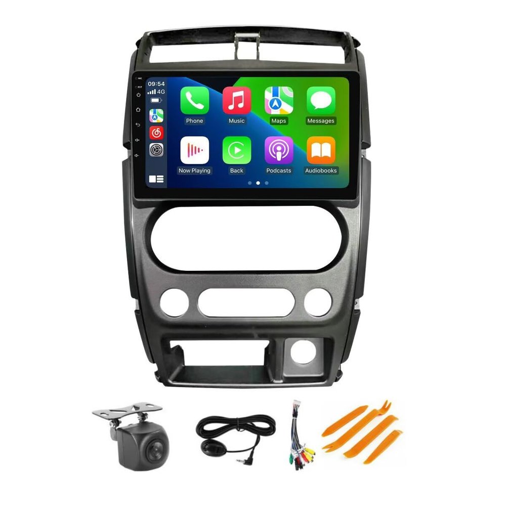 4+64GB 8-Core 9" Car Radio Stereo for Suzuki Jimny 2007 2008 2009 2010 2011 2012 Dash Kit, Android 13 GPS Navigation Multimedia Player with Car-Play Android Auto/Rear View
