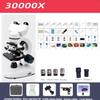 Binocular Microscope Profesional, Laboratory Equipment, 30000x,4*Objective/4*Eyepiece, with Display, Vernier Caliper, Research Set, for Teaching and Research-30000X view 2