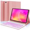 Keyboard Case for Samsung Galaxy Tab A11 Plus/ A9 Plus 11 inch (SM-X210/X216/X218) 2023, Backlite A9+ Keyboard Case with S Pen Holder for A11+(Rose Gold) view 1