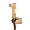 Handheld Bidet Sprayer for Toilet, Titanium Gold Portable Cloth Diaper Sprayer Set Brass Bathroom Bidet Sprayer Kit with Shower Hose and Holder for Personal Hygiene, Bathing Pet view 1