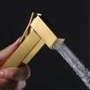 Handheld Bidet Sprayer for Toilet, Titanium Gold Portable Cloth Diaper Sprayer Set Brass Bathroom Bidet Sprayer Kit with Shower Hose and Holder for Personal Hygiene, Bathing Pet view 2