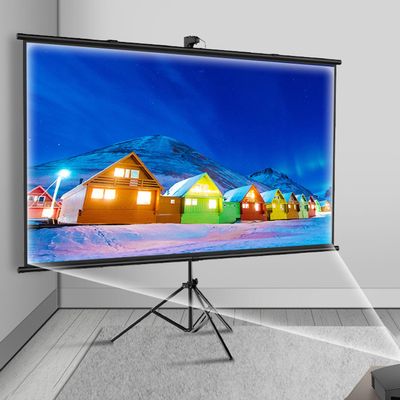 Xnyaizyc Projector Screen with Stand, 60 inch 72 inch Projection Screen, Portable Indoor Outdoor 16:9 4K HD Movie Screen Wrinkle-Free Design for Home Theater Backyard Cinema (Size : 60"" (4:3))