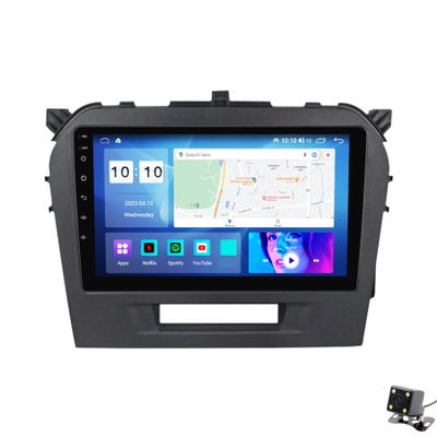 ADMLZQQ Car Stereo 9" Android 12 Double Din Bluetooth Autoradio for Suzuki Vitara 2014-2018,Touchscreen Radio with GPS Car-Play Bluetooth SWC Backup Camera Mirror Link 5G WiFi AM/FM,M400s