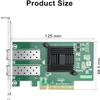 1 Pack of 10GBase-LR SFP+ Transceiver,Compatible with Intel E10GSFPLR and 1 Pack of 10Gb PCI-E NIC Network Card, Dual SFP+ Port view 4