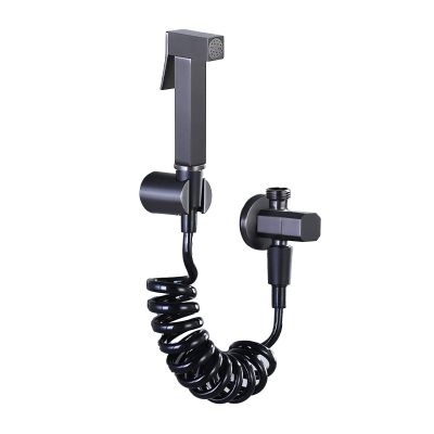Gray Handheld Bidet Sprayer for Toilet, Wall Mounted Bathroom Cloth Diaper Sprayer Set Brass Single Cold Water Toilet Bidet Sprayer Kit for Personal Hygiene,Type B (Size : Type B)