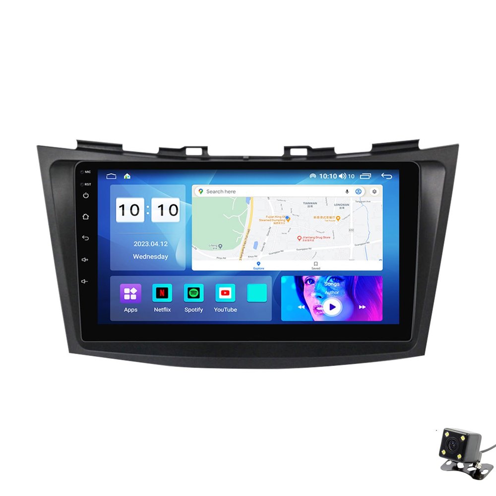 ADMLZQQ Android 12 Car Stereo Double Din Radio for Suzuki Swift 2011-2015 GPS Navigation 9'' Multimedia Player Bluetooth Video Receiver with Car-Play 4G WiFi SWC DSP USB Back Camera,M600s