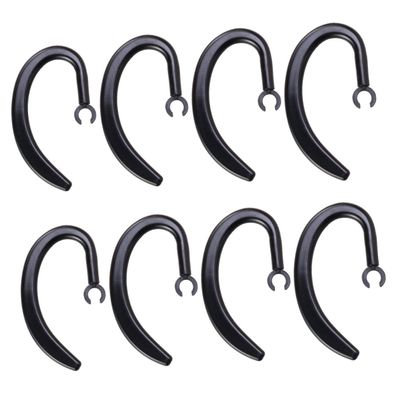 Angoily 24pcs Ear Hook Headphone Accessories Set Rotating Telescopic Rubber Hooks for Earbuds Compatible Ear Black