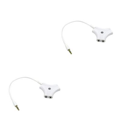 Angoily 2pcs Headphone Splitter Cable to Earphone Splitter Adapter Stereo Audio Signal Practical Way for Headphones