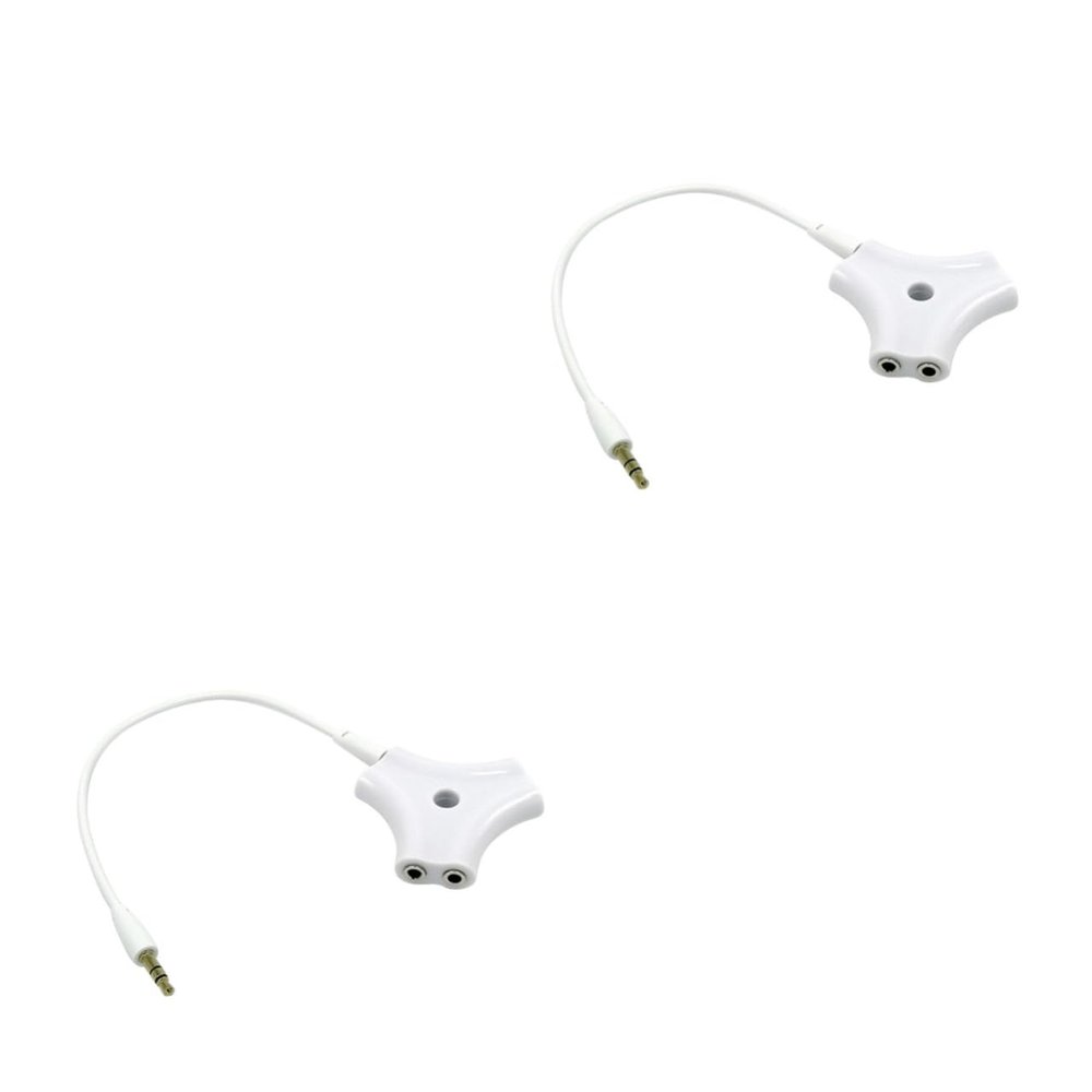 Angoily 2pcs Headphone Splitter Cable to Earphone Splitter Adapter Stereo Audio Signal Practical Way for Headphones