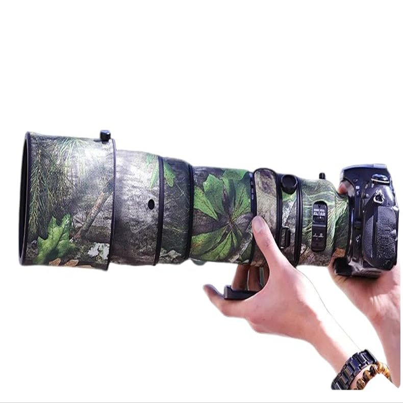 CHASING BIRDS Lens Camouflage Waterproof Coat for Nikon AF-S 200-400mm F4 G II ED VR Rainproof Lens Protective Cover (Green Leaf Camouflage)