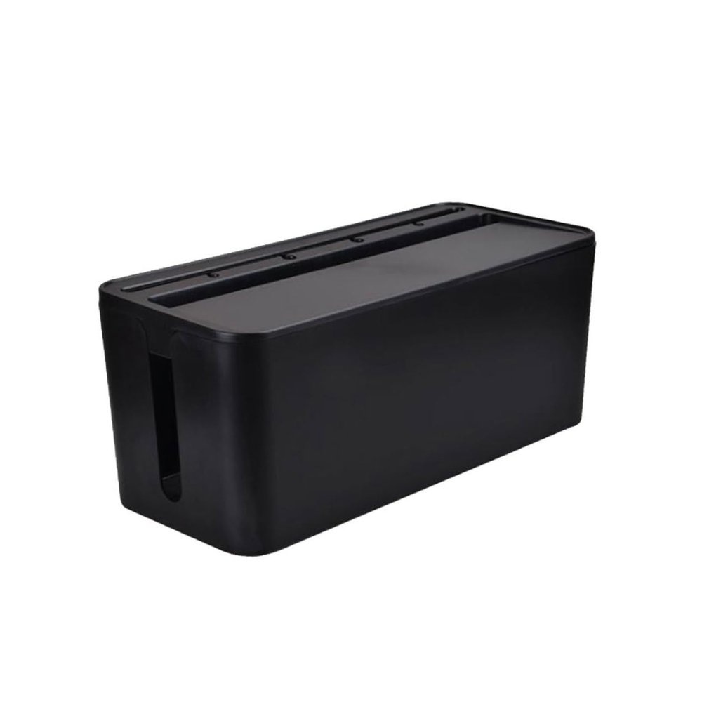 Homoyoyo Cable Management Box Wire Organizer Lid Power Cord Storage Box for Home Office