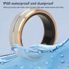 Akozon Smart Health Ring, Smart Ring Fitness IP68 Sleep Monitoring Step Counting Camera Control for Men Women Silver Gold (12) view 4