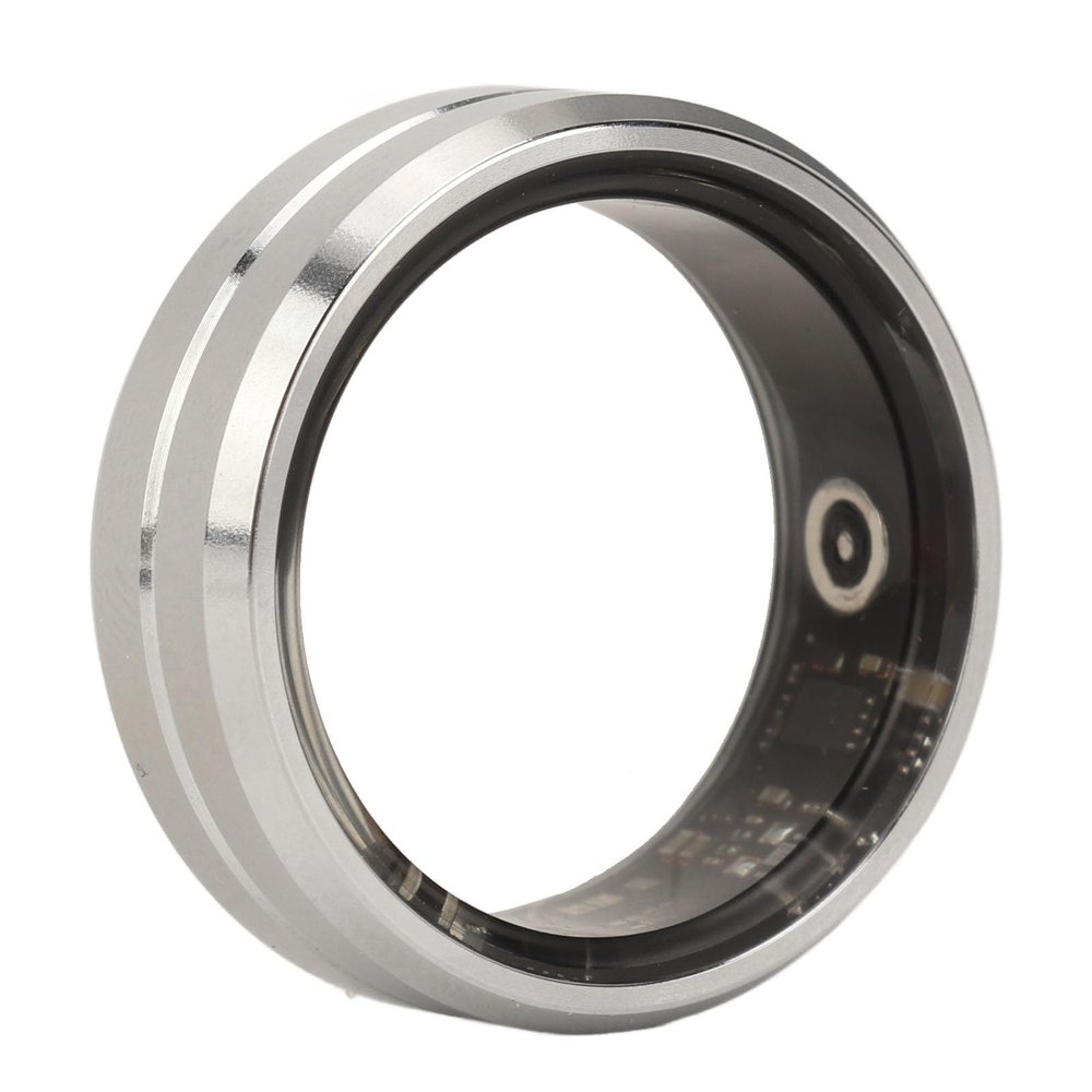 Akozon Fitness Ring, Silver Smart Ring Pedometer Sleep Fitness Monitoring Remote Control Photo Taking Smart Health Ring (12)