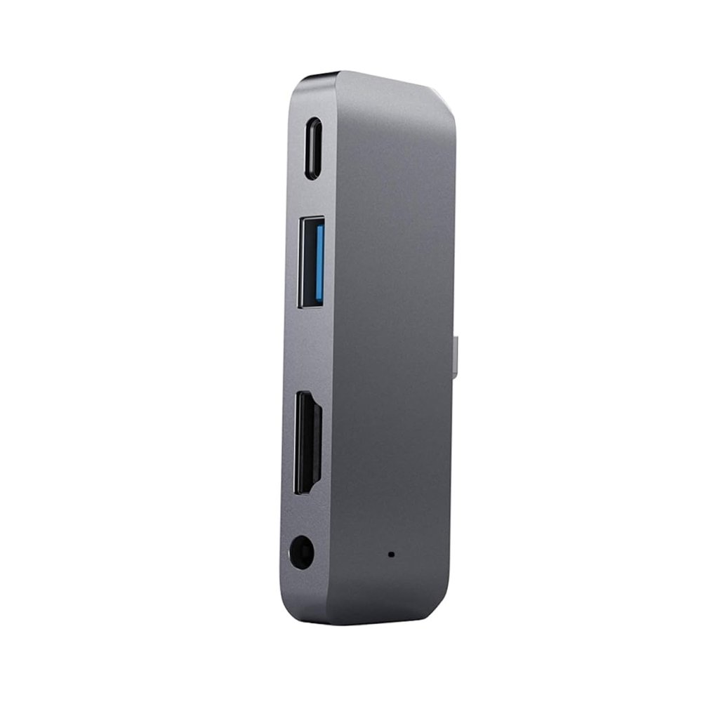 Homoyoyo USB- Adapter with USB Headphone Jack and Pd Charging for Seamless Connectivity and Enhanced Performance Laptops Grey
