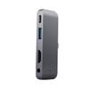 Homoyoyo USB- Adapter with USB Headphone Jack and Pd Charging for Seamless Connectivity and Enhanced Performance Laptops Grey view 1