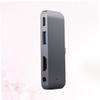 Homoyoyo USB- Adapter with USB Headphone Jack and Pd Charging for Seamless Connectivity and Enhanced Performance Laptops Grey view 4
