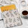 Embroidered Fabric Sleeve for iPad Pro 11, iPad Air 10.9, Surface Pro 12, Galaxy Tab S10, Hardcover Books - Padded Cover for Large Tablets & E-Readers - Multiple Colors (White & Beige - Button) view 3
