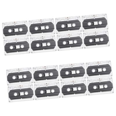 DirectNine Basics 16 Pcs Blank Audio Tape Recordable Audio Cassette Tapes Empty Cassette Tapes Recordable Empty Audio Tapes Recordable Blank Cassette Tapes Recordable Audio Tapes Plastic Vintage, Blackx4pcs