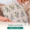 Embroidered Fabric Sleeve for iPad 9.7/10.2/10.5/10.9, Nook Glowlight Plus, Mass Market Paperback Books  Padded Protective Cover, Handcrafted Character - White & Beige Daisy view 4