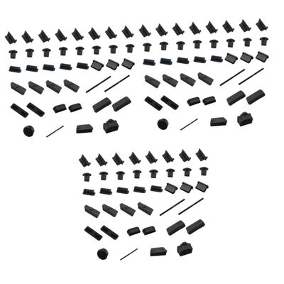 DirectNine Basics 120 Pcs Motherboard Dust Plug Port Stopper Port Anti Cover Motherboard Plug Computer Motherboards Computer Protector Soft Rubber Interface, As Shownx3pcs, AI631521RJ03M