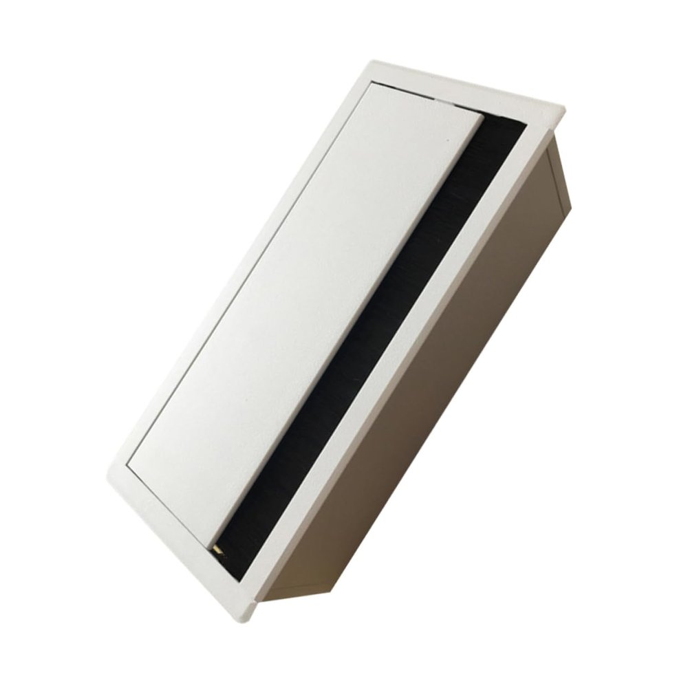 Angoily Buffer Aluminium Wire Cord Line Plug Line Box Office Desk Cable Storage Box Easy Organization for Use