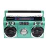Studebaker SB2145TE 80's Retro Street Bluetooth Boombox with FM Radio, CD Player, LED EQ, 10 Watts RMS Power and AC/DC in Teal view 2