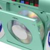 Studebaker SB2145TE 80's Retro Street Bluetooth Boombox with FM Radio, CD Player, LED EQ, 10 Watts RMS Power and AC/DC in Teal view 3