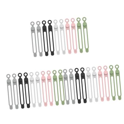 Angoily 60pcs Silicone Wire Organizer Adjustable Cable Ties for Earphone and Charger Management Compact and Easy to Use