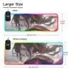 ZENWAWA RGB Gaming Mouse Pad with Wireless Charging, Extended Personalized LED Mouse Mat with 14 Light Effects for Desk-Samurai Anime Print view 4