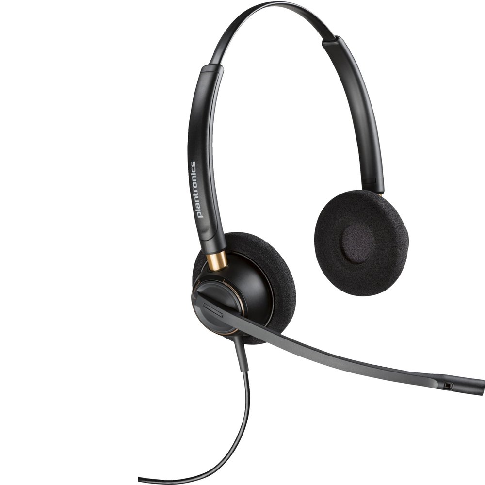 Poly EncorePro 520D with Quick Disconnect Binaural Digital Headset TAA - Stereo - Quick Disconnect, USB - Wired - Over-the-head, On-ear - Binaural - Supra-aural - 2.58 ft Cable - Noise Cancelling, Uni