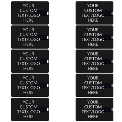 Customized Credit Card USB Flash Drive Black Card with Your Logo Printed on it - as a Promotional Gift - in Bulk - Customizable (10PACK, 32GB)