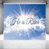 chnywork 8x6ft He is Risen Photography Backdrop Christian Holy Lights Happy Easter Background for Religious Holiday Easter Event Decorations Kids Adults Photo Studio Props view 2