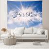 chnywork 8x6ft He is Risen Photography Backdrop Christian Holy Lights Happy Easter Background for Religious Holiday Easter Event Decorations Kids Adults Photo Studio Props view 3