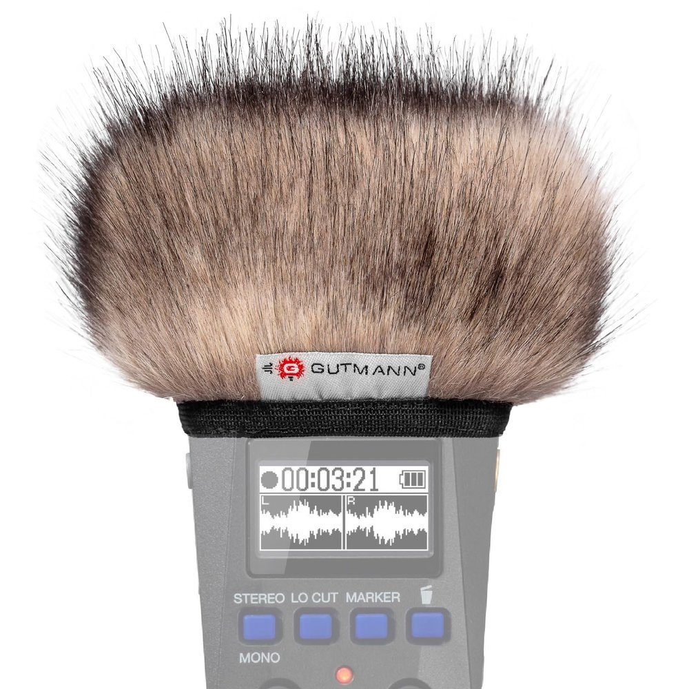 Gutmann Microphone Fur Windscreen Windshield for ZOOM H1essential Premium Edition CAT with inner lining | Made in Germany