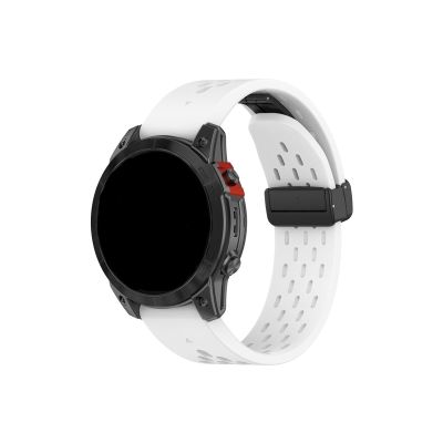 WUURAA 20 22 26mm For Garmin Fenix 7XPro Silicone Quick Release Strap Belt For Fenix5 5X 5SPlus 6 6X 6SPro Watch Band Instinct Wristband (Color : White, Size : 20mm)