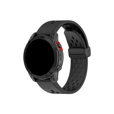 WUURAA 20 22 26mm For Garmin Fenix 7XPro Silicone Quick Release Strap Belt For Fenix5 5X 5SPlus 6 6X 6SPro Watch Band Instinct Wristband (Color : Black, Size : 22 Fenix5 5Plus)