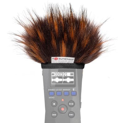 Gutmann Microphone Fur Windscreen Windshield for ZOOM H1essential Premium Edition FIRE with inner lining | Made in Germany