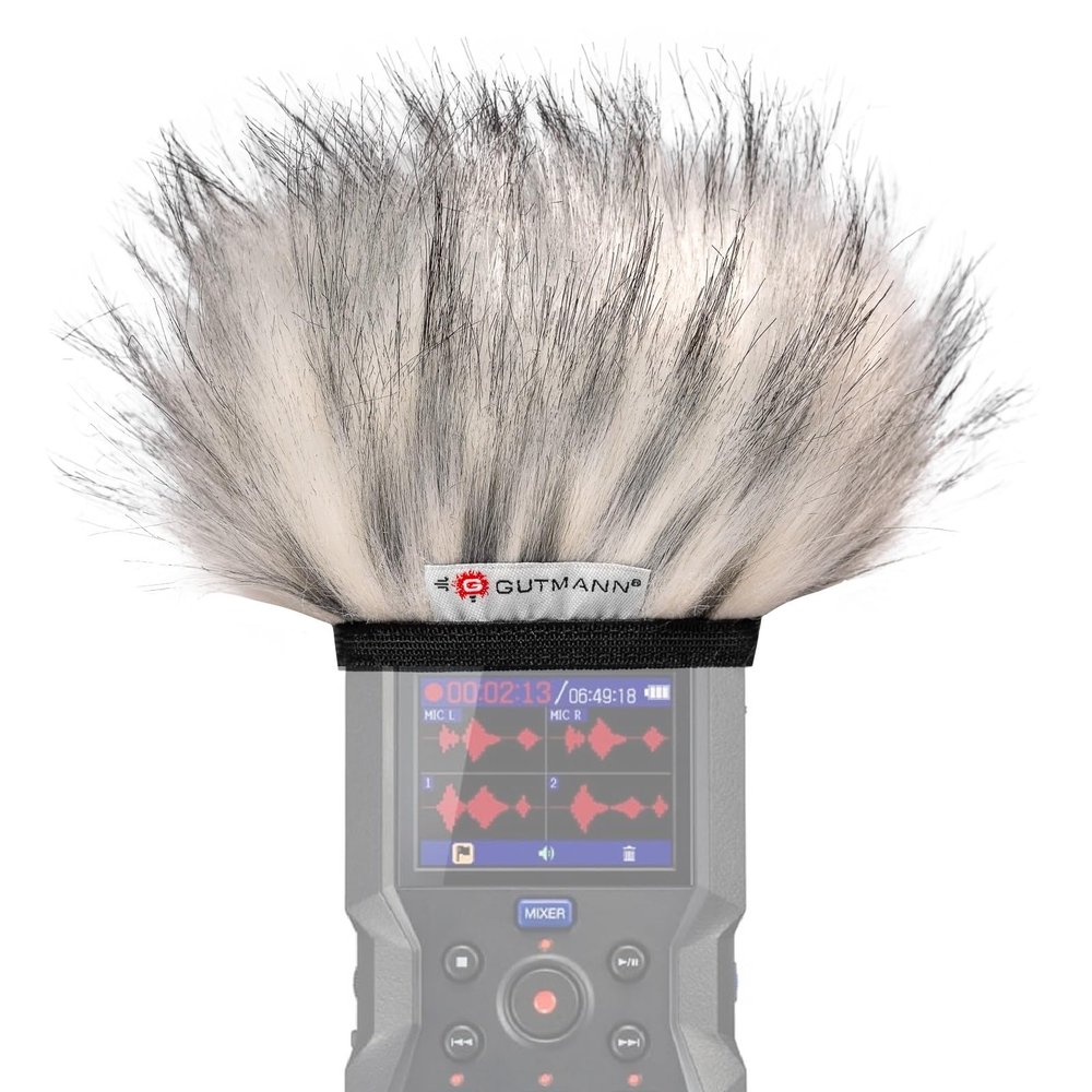 Gutmann Microphone Fur Windscreen Windshield for ZOOM H4essential Premium Edition HUSKY with inner lining | Made in Germany