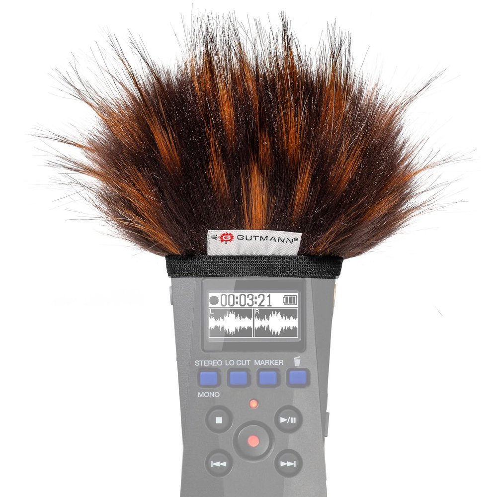 Gutmann Microphone Fur Windscreen Windshield for ZOOM H1essential FIRE | Made in Germany