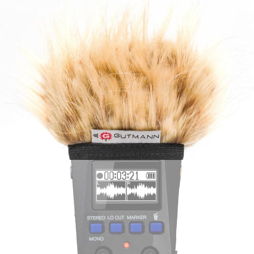 Gutmann Microphone Fur Windscreen Windshield for ZOOM H1essential CAMEL | Made in Germany