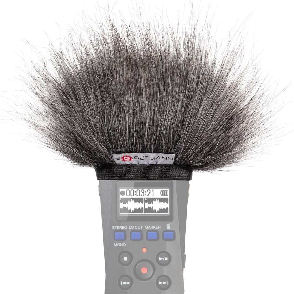 Gutmann Microphone Fur Windscreen Windshield for ZOOM H1essential GREY | Made in Germany