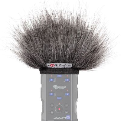 Gutmann Microphone Fur Windscreen Windshield for ZOOM H6essential Premium Edition GREY with inner lining | Made in Germany