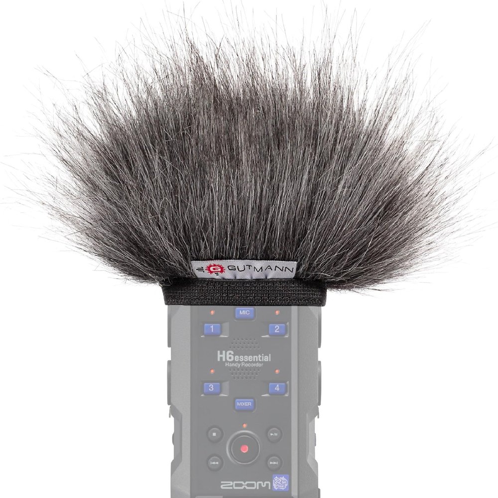 Gutmann Microphone Fur Windscreen Windshield for ZOOM H6essential Premium Edition GREY with inner lining | Made in Germany