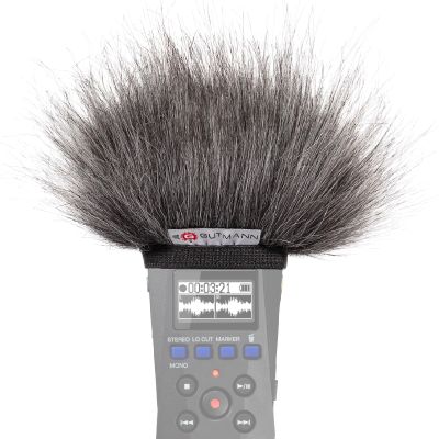 Gutmann Microphone Fur Windscreen Windshield for ZOOM H1essential Premium Edition GREY with inner lining | Made in Germany