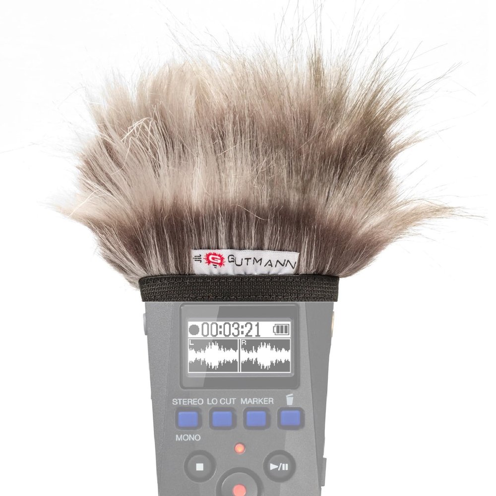 Gutmann Microphone Fur Windscreen Windshield for ZOOM H1essential Premium Edition KOALA with inner lining | Made in Germany