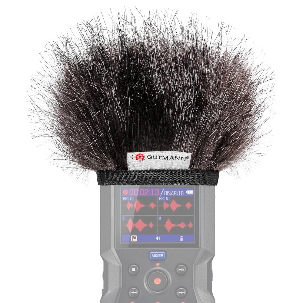 Gutmann Microphone Fur Windscreen Windshield for ZOOM H4essential Premium Edition MERCURY with inner lining | Made in Germany