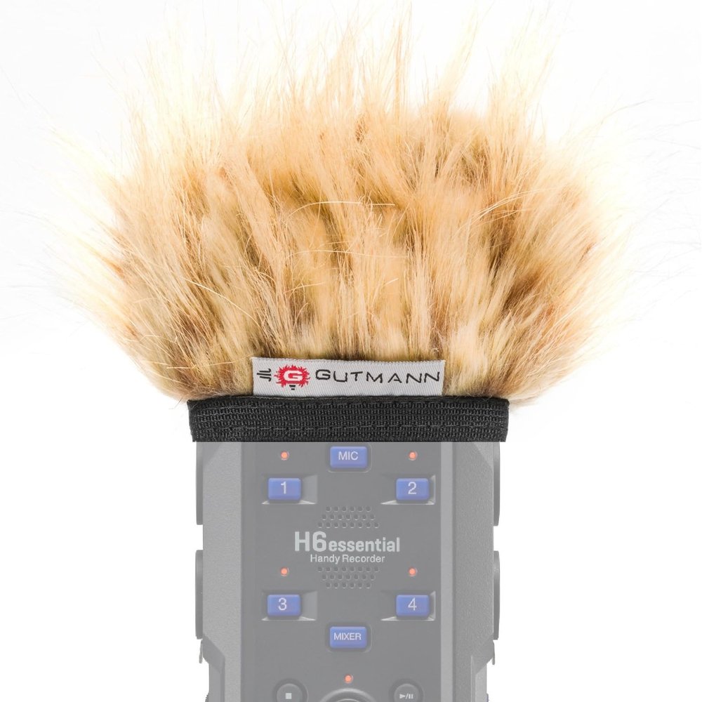 Gutmann Microphone Fur Windscreen Windshield for ZOOM H6essential Premium Edition CAMEL with inner lining | Made in Germany